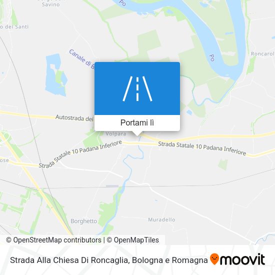 Mappa Strada Alla Chiesa Di Roncaglia