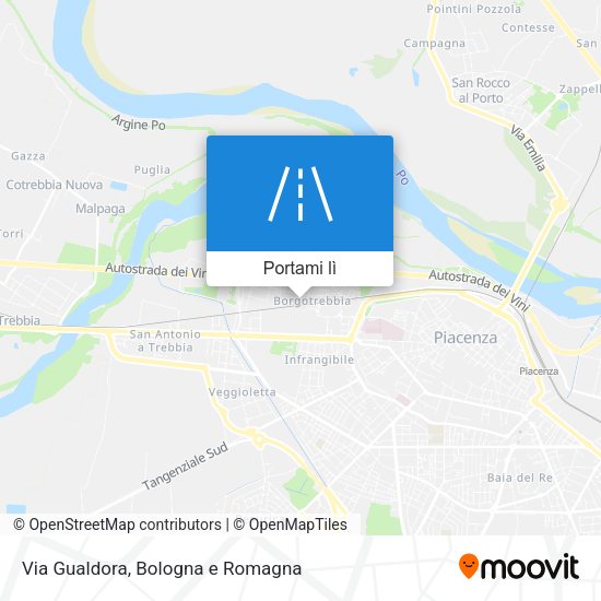 Mappa Via Gualdora