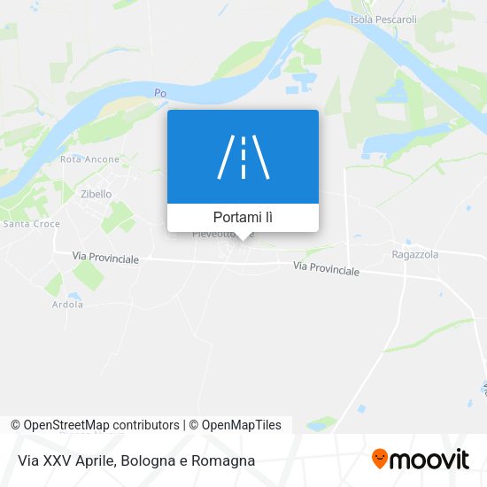 Mappa Via XXV Aprile