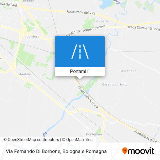 Mappa Via Fernando Di Borbone