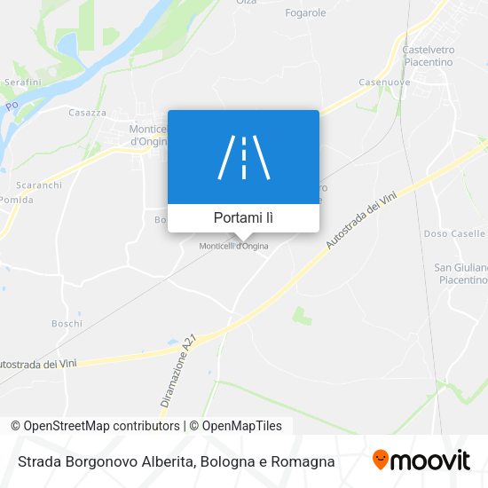 Mappa Strada Borgonovo Alberita