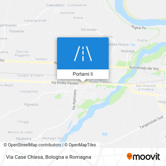 Mappa Via Case Chiesa