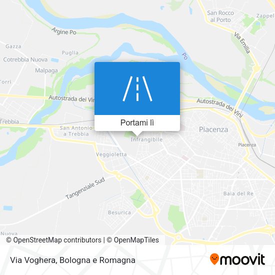Mappa Via Voghera