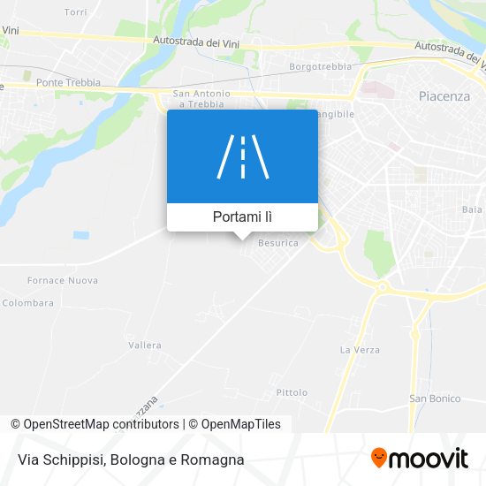 Mappa Via Schippisi