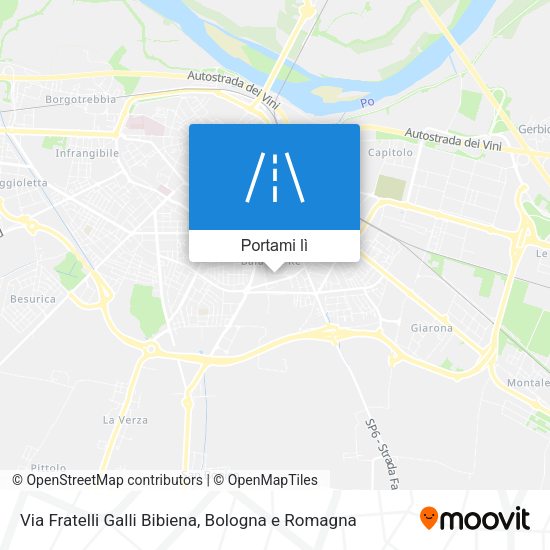 Mappa Via Fratelli Galli Bibiena