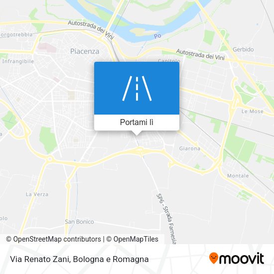 Mappa Via Renato Zani