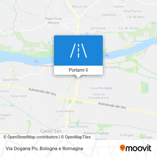 Mappa Via Dogana Po
