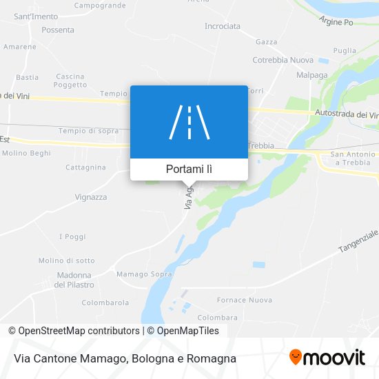 Mappa Via Cantone Mamago