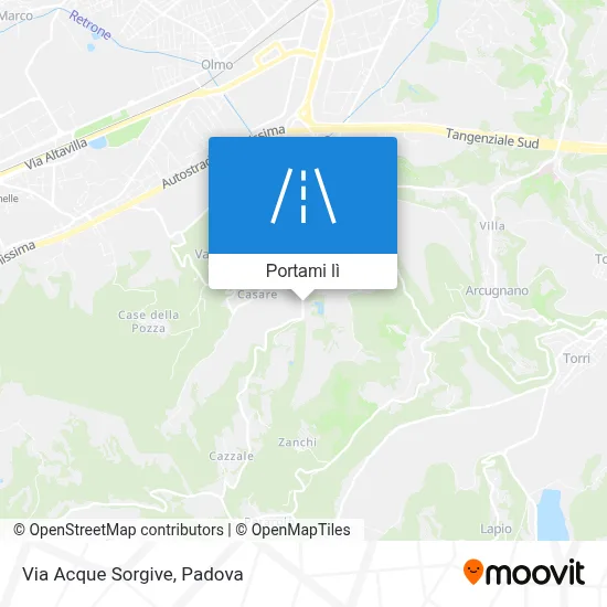 Mappa Via Acque Sorgive