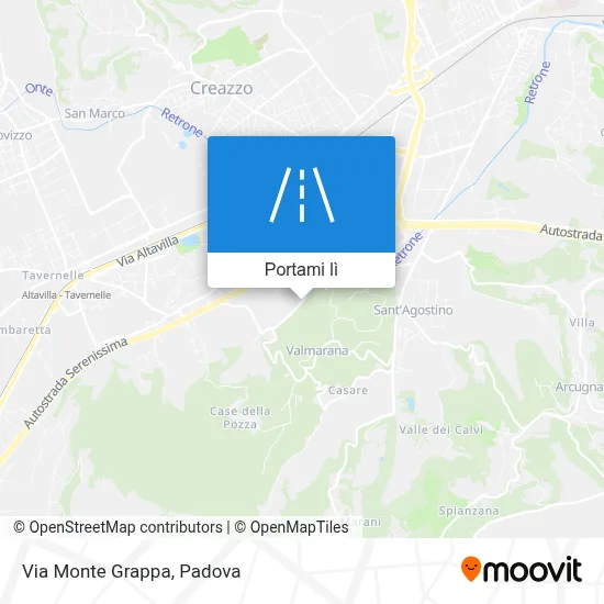 Mappa Via Monte Grappa