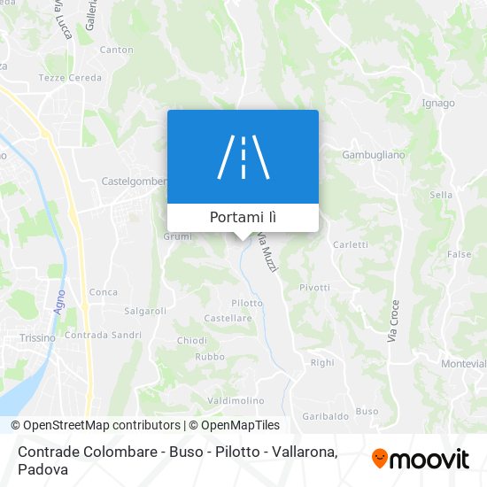 Mappa Contrade Colombare - Buso - Pilotto - Vallarona