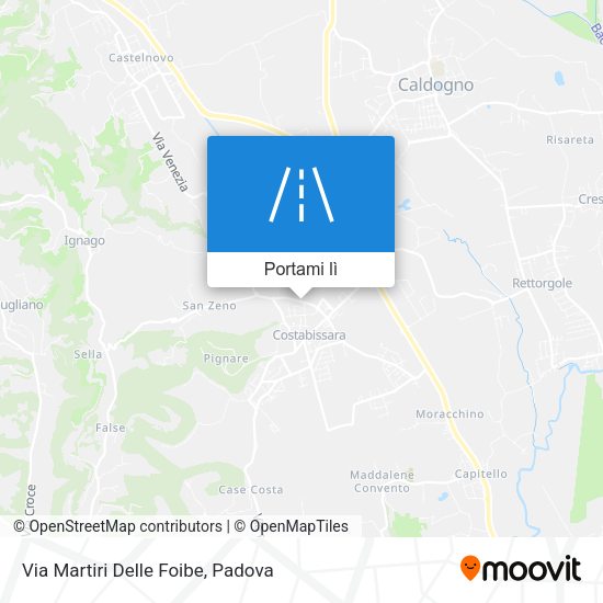 Mappa Via Martiri Delle Foibe