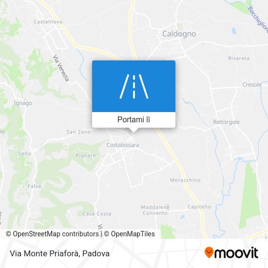 Mappa Via Monte Priaforà