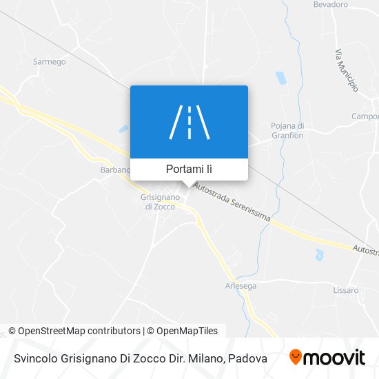 Mappa Svincolo Grisignano Di Zocco Dir. Milano