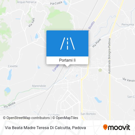Mappa Via Beata Madre Teresa Di Calcutta