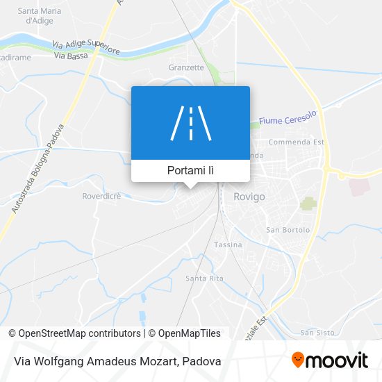 Mappa Via Wolfgang Amadeus Mozart