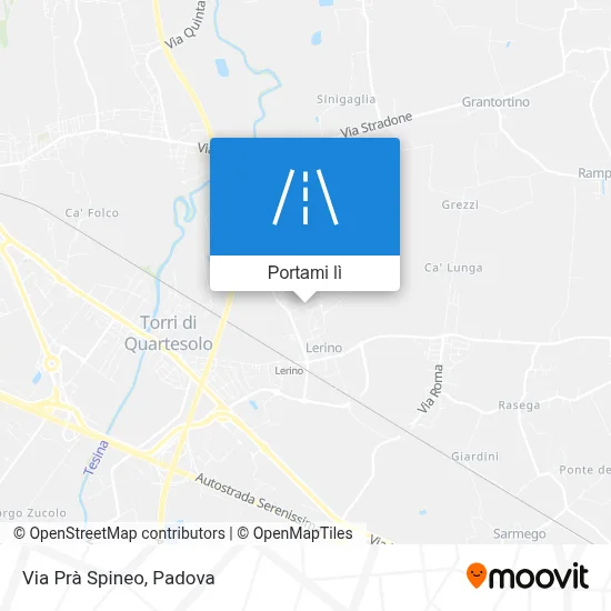 Mappa Via Prà Spineo