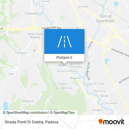 Mappa Strada Ponti Di Debba