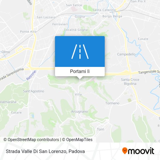Mappa Strada Valle Di San Lorenzo