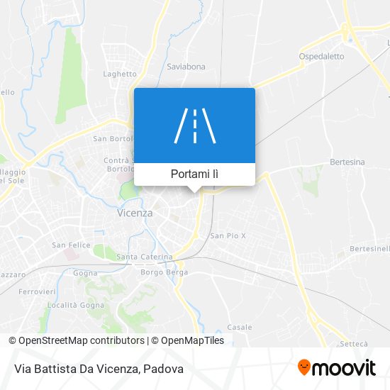 Mappa Via Battista Da Vicenza