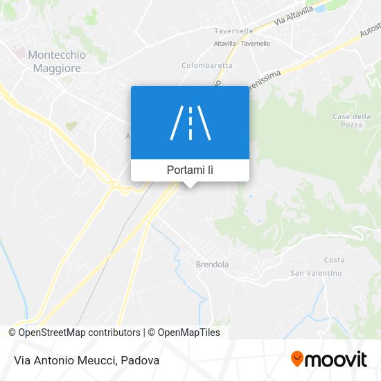 Mappa Via Antonio Meucci