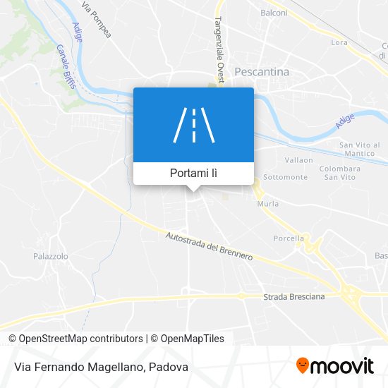 Mappa Via Fernando Magellano