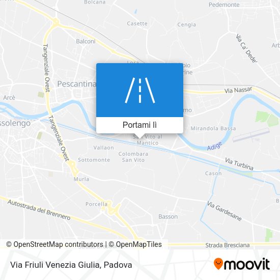 Mappa Via Friuli Venezia Giulia