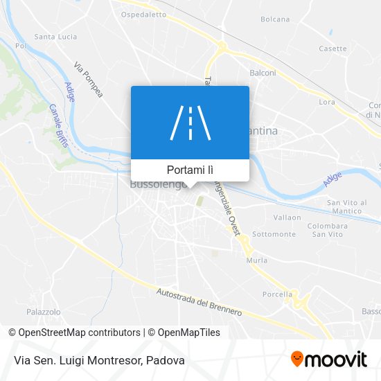 Mappa Via Sen. Luigi Montresor