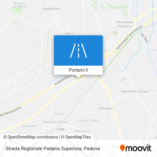 Mappa Strada Regionale Padana Superiore