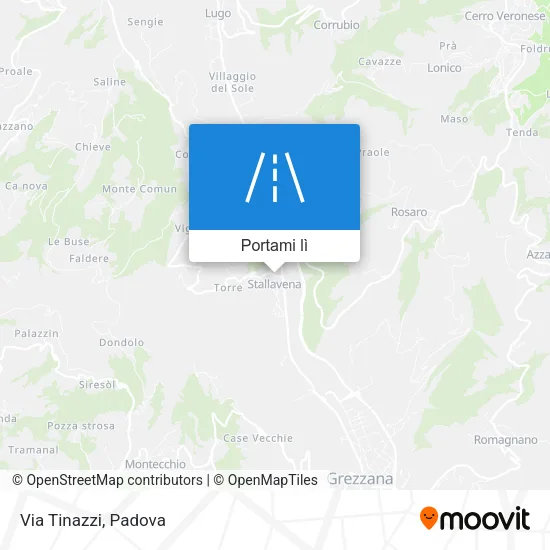 Mappa Via Tinazzi