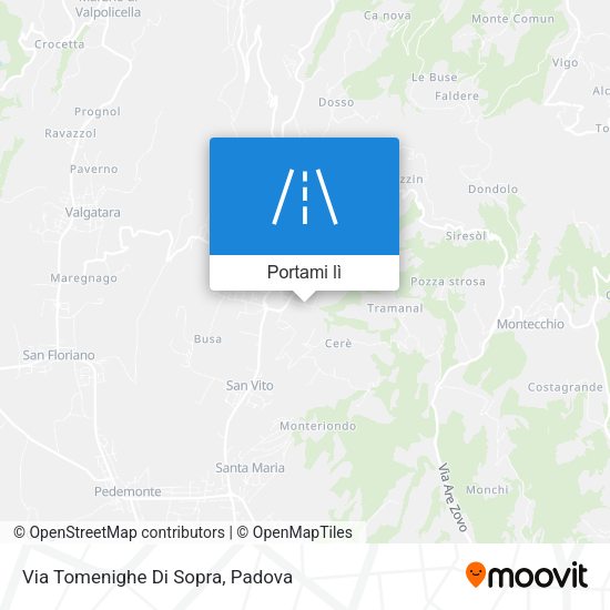 Mappa Via Tomenighe Di Sopra