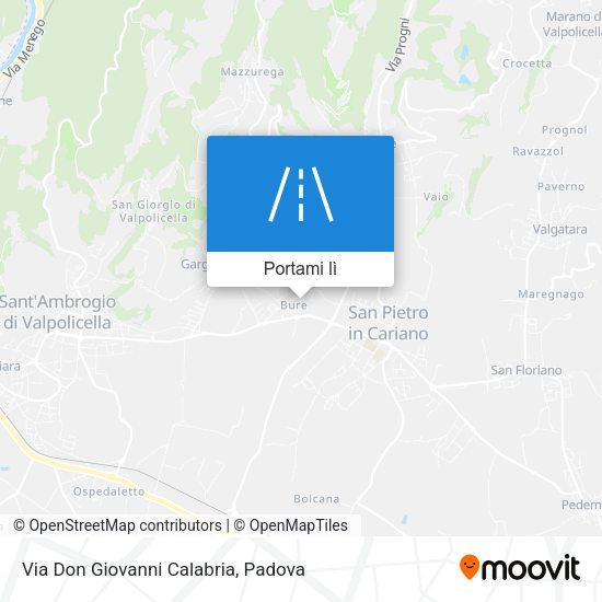 Mappa Via Don Giovanni Calabria