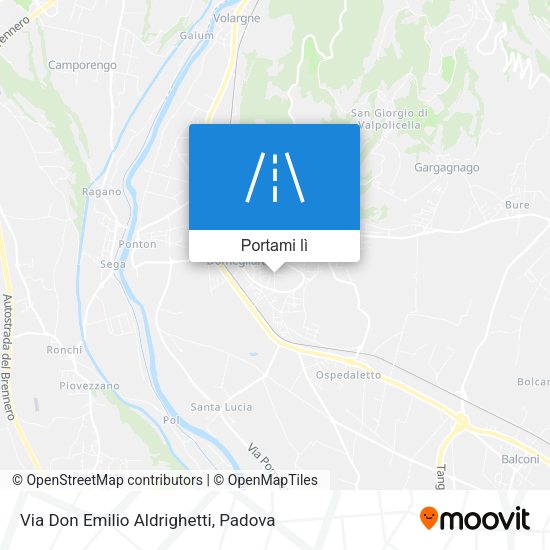 Mappa Via Don Emilio Aldrighetti