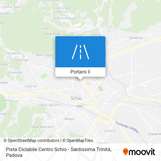 Mappa Pista Ciclabile Centro Schio - Santissima Trinità