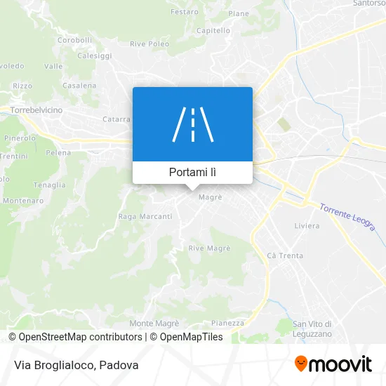 Mappa Via Broglialoco