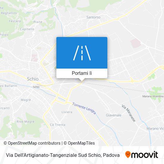 Mappa Via Dell'Artigianato-Tangenziale Sud Schio