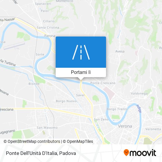Mappa Ponte Dell'Unità D'Italia