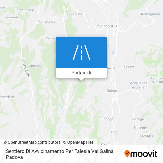 Mappa Sentiero Di Avvicinamento Per Falesia Val Galina