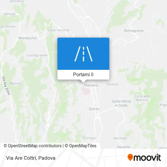 Mappa Via Are Coltri