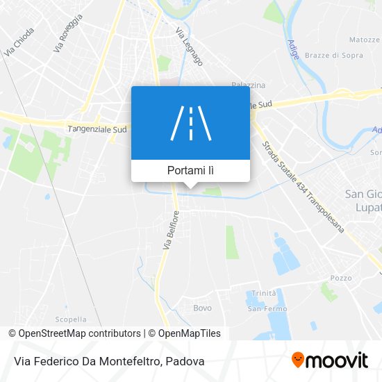 Mappa Via Federico Da Montefeltro