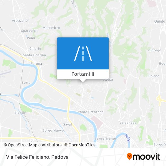 Mappa Via Felice Feliciano