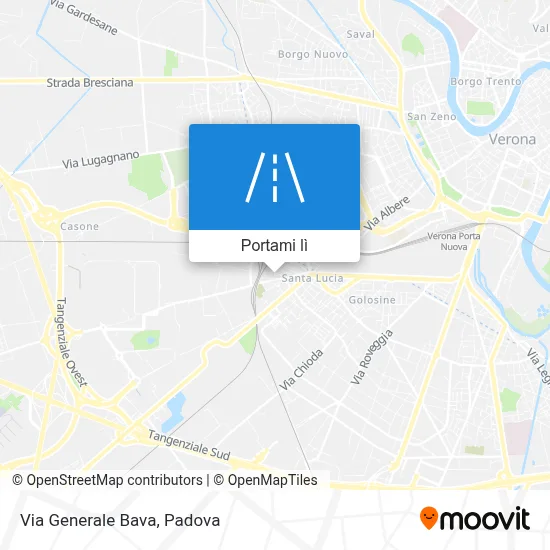 Mappa Via Generale Bava