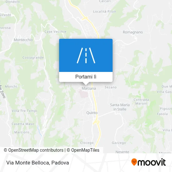 Mappa Via Monte Belloca