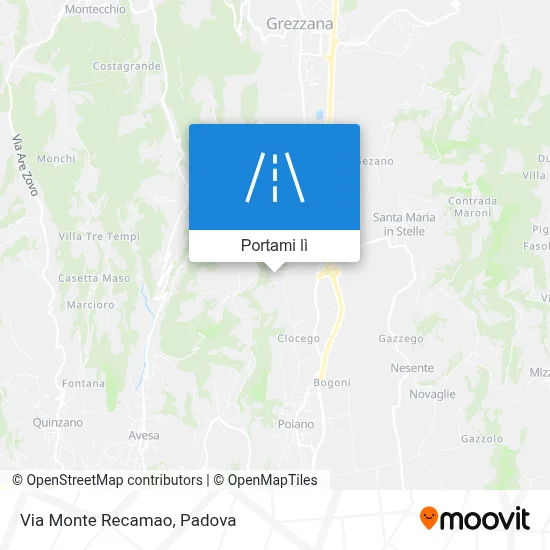 Mappa Via Monte Recamao