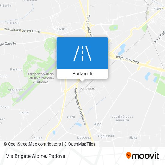 Mappa Via Brigate Alpine