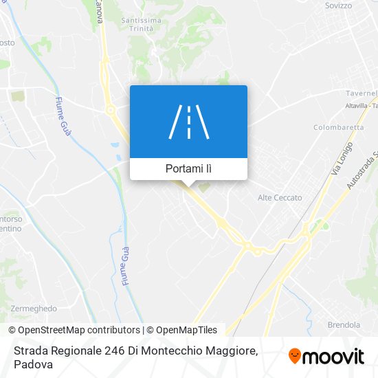Mappa Strada Regionale 246 Di Montecchio Maggiore