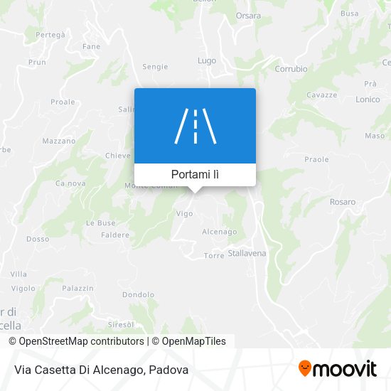 Mappa Via Casetta Di Alcenago