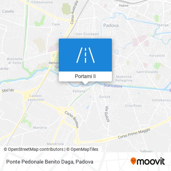 Mappa Ponte Pedonale Benito Daga