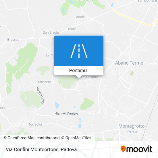 Mappa Via Confini Monteortone