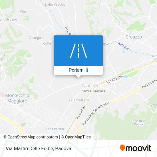 Mappa Via Martiri Delle Foibe